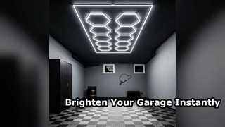 สุดยอดระบบไฟส่องสว่างในโรงรถ 568W ระบบ LED หกเหลี่ยม