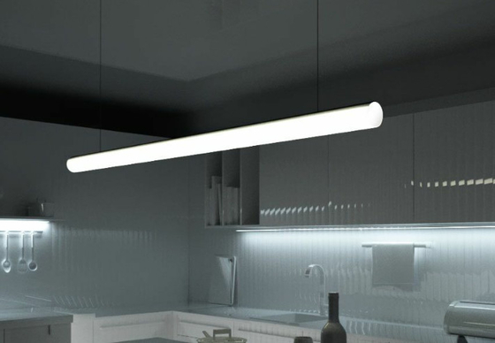 โปรไฟล์ LED อลูมิเนียมกลมที่ถูกระงับ 30mm 60mm 120mm เส้นผ่านศูนย์กลางพร้อม PC Diffused Cover Led Strip Light