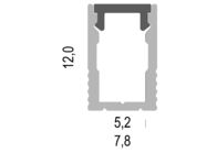 0.8*1.2cm Wide Mount Slim Led Strip Aluminium Profile Cabinet Light