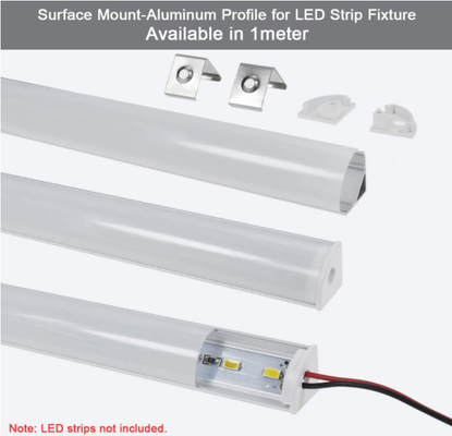 Led Strip Aluminum Housing Profile Corner Extrusion Channel 45 90 Degree Angle Light 16mm Wide