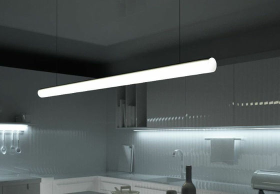 โปรไฟล์ LED อลูมิเนียมกลมที่ถูกระงับ 30mm 60mm 120mm เส้นผ่านศูนย์กลางพร้อม PC Diffused Cover Led Strip Light