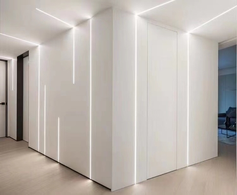 ยิปซั่มยิปซั่ม Drywall ปิดภาคเรียน LED โปรไฟล์อลูมิเนียม แถบไฟ LED ช่องอลูมิเนียมพร้อมฝาครอบพีซี