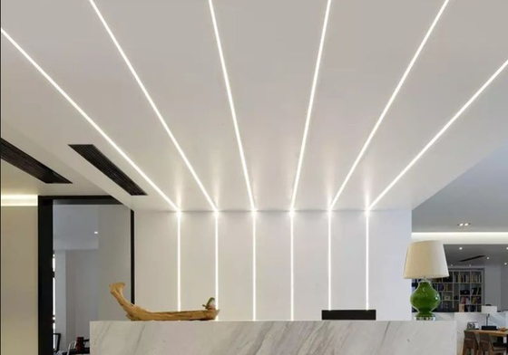 รายละเอียด LED Plasterboard สำหรับโคมไฟเพดานแถบแสงแถบสีดำช่องปิดภาคเรียน Drywall ยิปซั่มยิปซั่ม