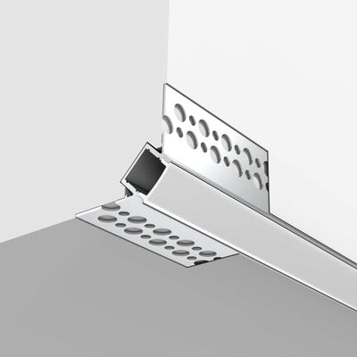 LED Plasterboard Profile Channel ปิดภาคเรียนยิปซั่มยิปซั่มยิปซั่ม 6063 T5 อลูมิเนียมสำหรับแถบไฟ LED