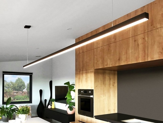 โปรไฟล์อลูมิเนียม LED ที่ถูกระงับ Super Bar Light Housing รูปตัว U พื้นผิวติดตั้งอะลูมิเนียม Extruded Linear Channel