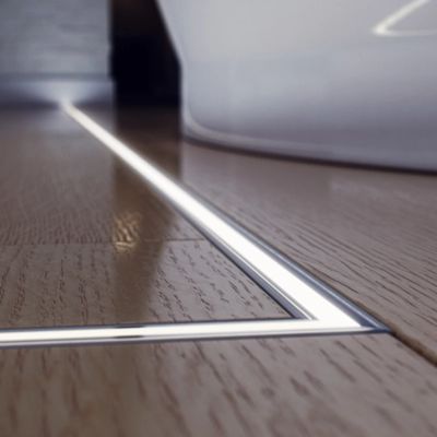 W50 * H35mm อลูมิเนียมโปรไฟล์ LED แบบฝังพร้อมตัวกระจายสัญญาณ PC สำหรับแสงเชิงเส้น
