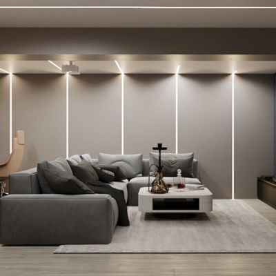 Anodized Wall Recessed LED Plasterboard Profile สำหรับผนังยิปซั่ม drywall