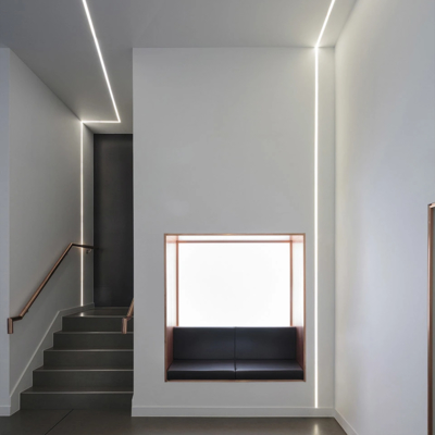 Extrusion 2m 2.5m 3m 6063 T5 W27.5mm LED Floor Profile