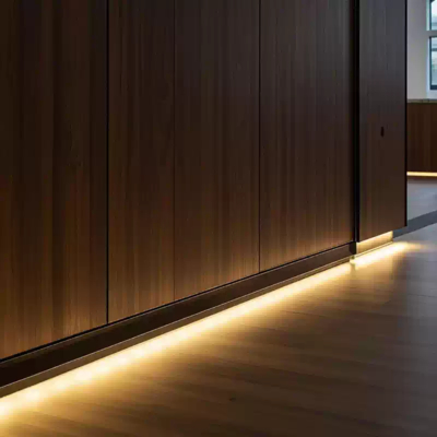 โปรไฟล์ LED อลูมิเนียม 30 องศาพร้อมฝาครอบกระจาย PC สำหรับการติดตั้งพื้นผิว Wall Profile
