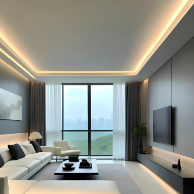 ไฟส่องสว่างมุมในร่ม LED โปรไฟล์อลูมิเนียมสำหรับโคมไฟติดผนัง