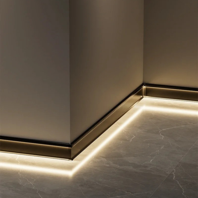 โปรไฟล์ LED แถบอลูมิเนียม โปรไฟล์ผนัง LED อลูมิเนียมสำหรับแสงบันได