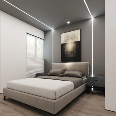 H11.2mm PC PMMA โคมอลูมิเนียมโปรไฟล์ LED พ่นทราย Opal