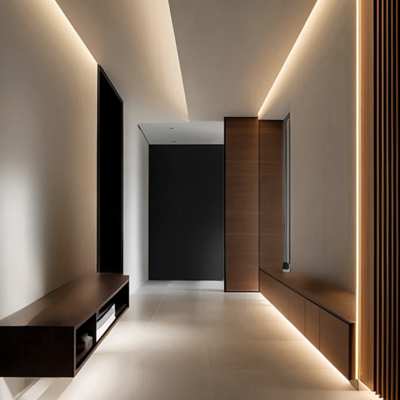 W18 H18mm 90 องศา LED อลูมิเนียมมุม 6063 พร้อม PC Diffuser