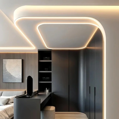 90 องศา 2.5 ม. 3 ม. IP65 สามเหลี่ยม Frosted LED Channel สำหรับมุมอลูมิเนียมโปรไฟล์