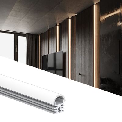 ราคาดี 6063 T5 โปรไฟล์ LED สังกะสีอลูมิเนียม พร้อมฝาครอบ PMMA และการออกซิเดชั่นด้วยการเป่าทรายสําหรับการส่องแสงสตรีป LED ออนไลน์