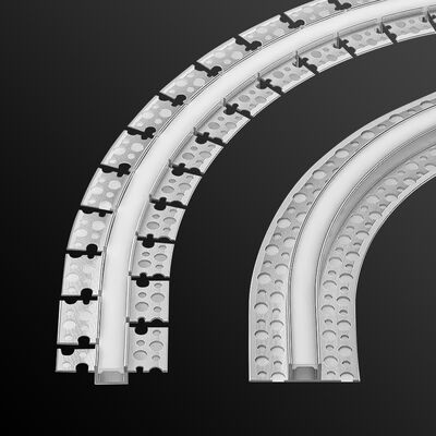 ราคาดี โปรไฟล์อลูมิเนียม LED แบบยืดหยุ่นงอได้ พร้อมอลูมิเนียมอัลลอยด์ 6063 T5 และฝาครอบซิลิโคนสำหรับช่อง LED Strip ออนไลน์