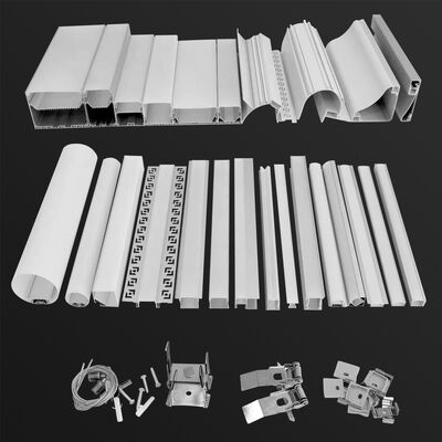 ราคาดี 6063 T5 โปรไฟลอลูมิเนียมสกัดจากอลูมิเนียม LED พร้อมการออกซิเดชั่นด้วยการเป่าทรายสําหรับช่อง LED Strip W17.0*H9.0mm ออนไลน์