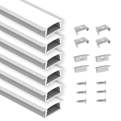 ราคาดี โปรไฟล์ LED อลูมิเนียมแบบฝังพร้อมอลูมิเนียมอัลลอยด์ 6063 และพื้นผิวอะโนไดซ์สำหรับการตกแต่งแสงสว่าง ออนไลน์