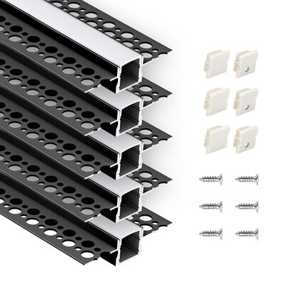ราคาดี 6063 T5 อลูมิเนียมสลัด LED สายสตริป อลูมิเนียมโปรไฟล์ที่มีการออกซิเดชั่นด้วยการบดทรายสําหรับการส่องแสงเส้นตรงที่ติดตั้ง ออนไลน์
