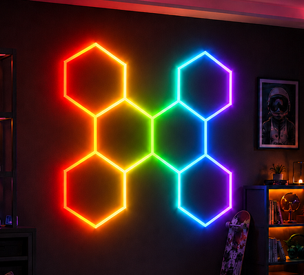 โคมไฟ LED หกเหลี่ยมรังผึ้ง DC สำหรับร้านคาร์ดีเทลลิ่ง