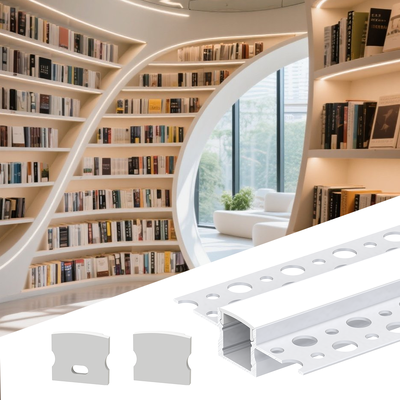 คุณภาพ ROHS LED Plasterboard Profile Extrusion Housing สำหรับโคมไฟเพดาน โรงงาน