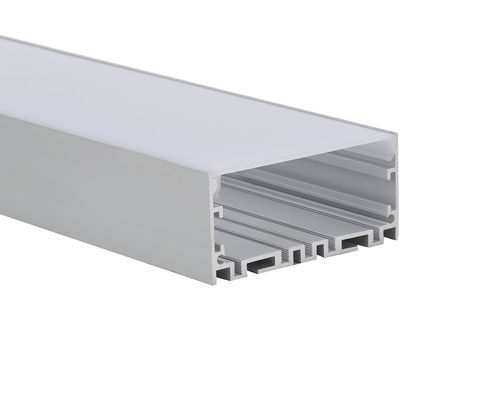 W75 * H35 ไฟส่องสว่างเชิงเส้นที่ถูกระงับ LED Strip โปรไฟล์อลูมิเนียมพร้อมฝาครอบกระจาย PC