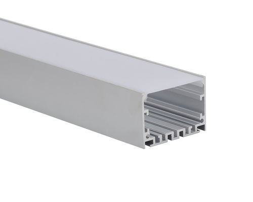 6063t5 50x50mm จี้ PC ฝาครอบช่อง Led Strip พร้อม Diffuser