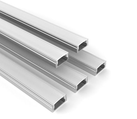 โปรไฟล์อลูมิเนียมแถบ LED 17 * 9 มม. สำหรับ Surface Mount นำแสงเชิงเส้นพร้อม PC Cover