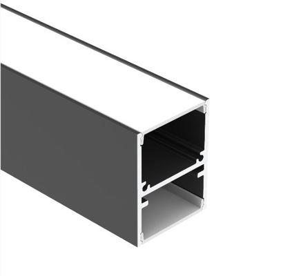 ROHS 6063 T5 โปรไฟล์อลูมิเนียม LED ขึ้นลง W27.3mm H35mm สำหรับ Linear