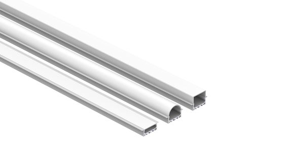 PMMA Cover อลูมิเนียม LED Extrusions พ่นทรายด้วย PC Diffuser