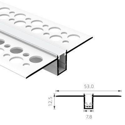 ราคาดี T5 6063 PC PMMA Recessed Led Aluminum Extrusion 5mm PCB For Drywall ออนไลน์
