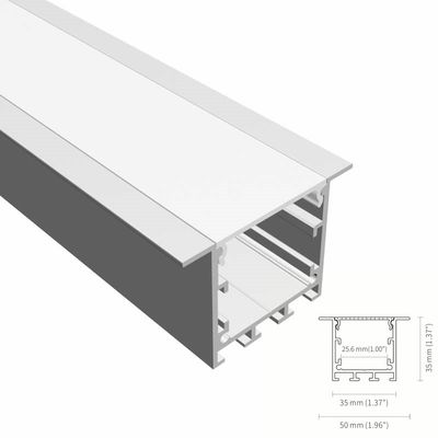 Anti Glare Led Channel Profile T5 6063 รอกอลูมิเนียม LED Profile
