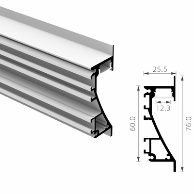 โปรไฟล์อลูมิเนียมส่องสว่างมุมในร่ม IP20 6063 โลหะผสมปิดภาคเรียน