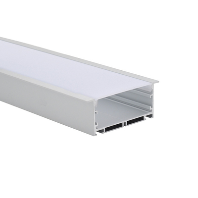 ฝาปิดท้าย PMMA ฝาครอบอะลูมิเนียมแบบฝัง LED โปรไฟล์ Frosted Opal H35mm