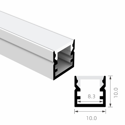 ราคาดี PC พ่นทราย LED Strip โปรไฟล์อลูมิเนียม T8 Frosted 10 × 10mm ออนไลน์