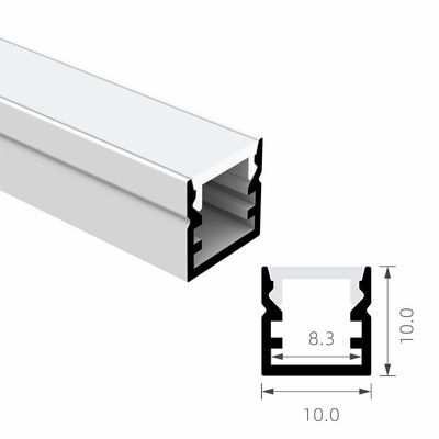 PC พ่นทราย LED Strip โปรไฟล์อลูมิเนียม T8 Frosted 10 × 10mm