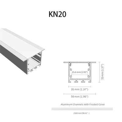 6063 T5 โปรไฟล์อลูมิเนียม LED แบบฝัง IP20 ฮีทซิงค์กันน้ำ