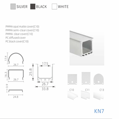 Cuatom 1m 2m 3m อลูมิเนียมปิดภาคเรียนโปรไฟล์ LED ฮีทซิงค์กันน้ำ