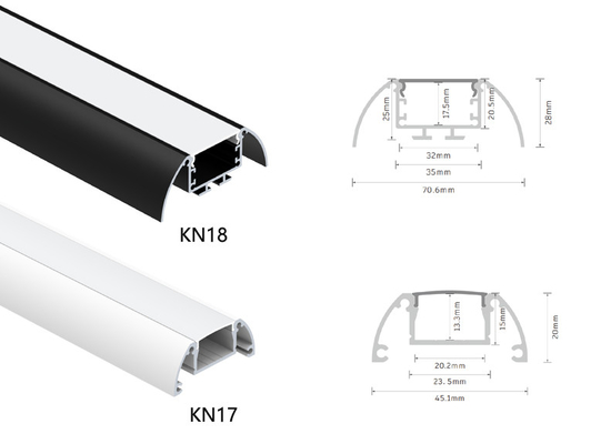 OEM ODM IP20 อลูมิเนียมปิดภาคเรียนโปรไฟล์ LED 6063 T5 อลูมิเนียมอัลลอยด์