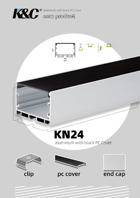 ปลอกอลูมิเนียม LED Strip พร้อม W50mm * H35mm LED Channel Diffuser