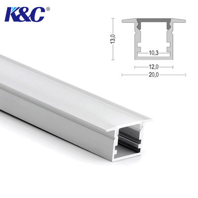 T3 Temper Aluminium Profile Extrusion Channel 20 × 13 มม. พีซีแบบฝังฝ้า
