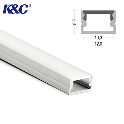 ราคาดี โลหะผสม 6063 โปรไฟล์อลูมิเนียมช่องอัดรีดสแควร์ Anodized 12 × 8mm ออนไลน์