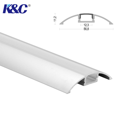 ราคาดี Frosted PMMA LED Strip โปรไฟล์อลูมิเนียม IP20 56.8 * 11.2 มม. รอบรอก ออนไลน์