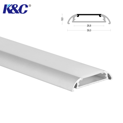 PMMA PC Surface Mount Aluminium Profile 6063 T5 พ่นทรายสำหรับ Led Strip