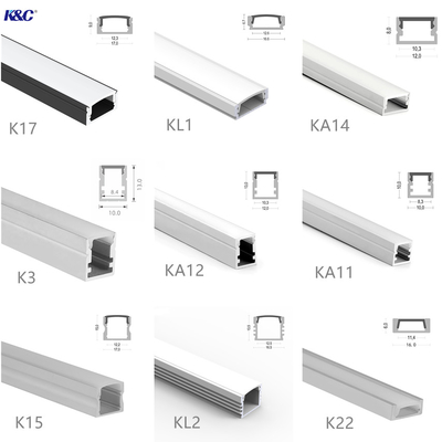 PMMA Cover LED Strip โปรไฟล์อลูมิเนียม พ่นทรายแบบติดแบนบาง