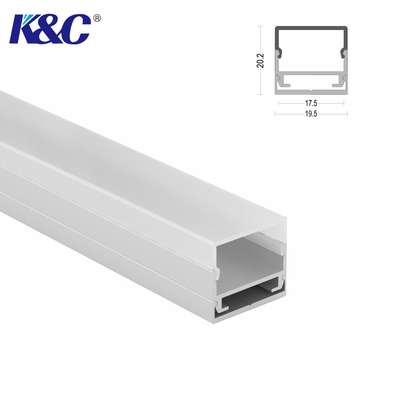 6063 T5 Alloy LED Channel Extrusion Spray เคลือบ PMMA PC สำหรับ Strip Lights