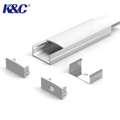 โปรไฟล์ Led อลูมิเนียม Extrusion Channel 6063 T5 Alloy Anodized PMMA