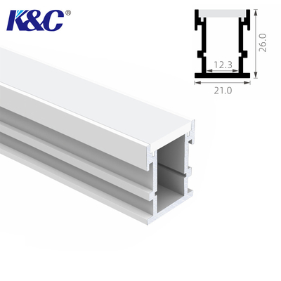 6063 T5 Aluminium Profile Extrusion Channel ความยาว 2.5 ม. สำหรับโคมไฟตั้งพื้น