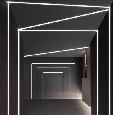 Pc Diffuser 6063 อะลูมิเนียม Led Plasterboard Profile ฝ้าเพดานติดตั้งรางไฟแบบ Linear Trunking