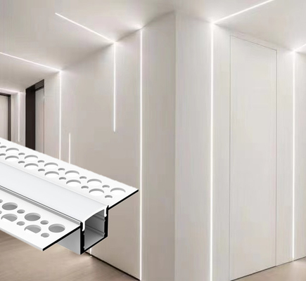 Drywall ยิปซั่มยิปซั่มโปรไฟล์ Led ปิดภาคเรียนสำหรับเพดาน LED Light Strips Aluminium Channel